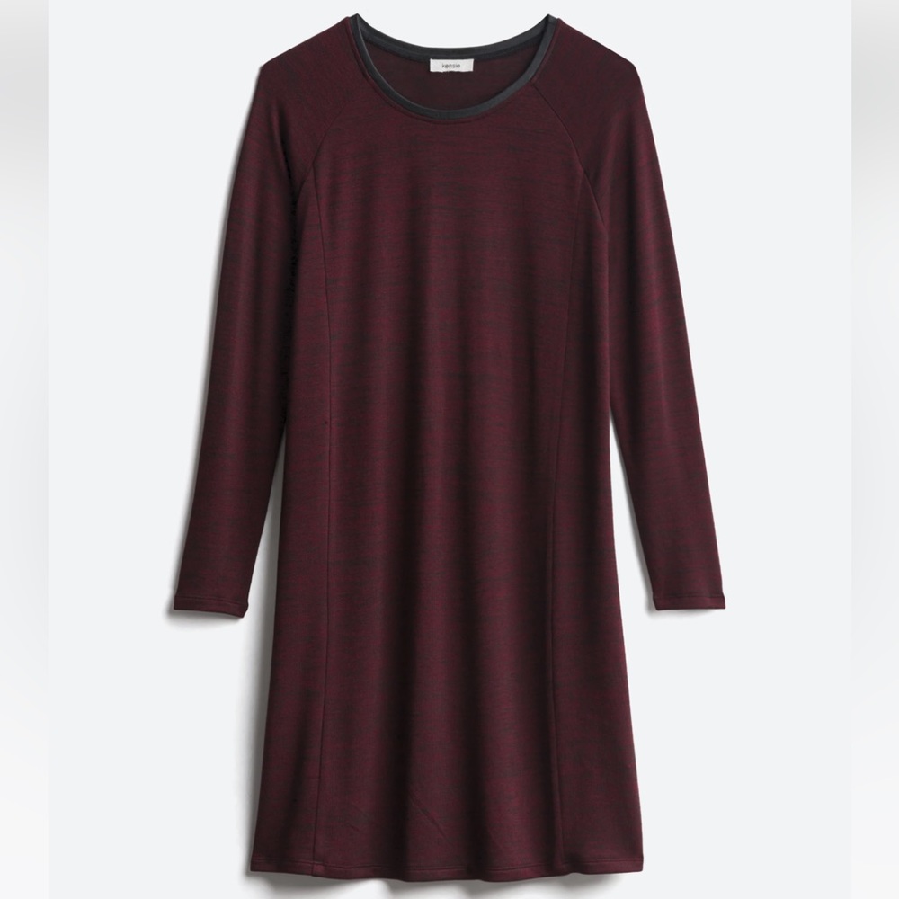 Constance Faux Leather Trim Knit Dress by Kensie